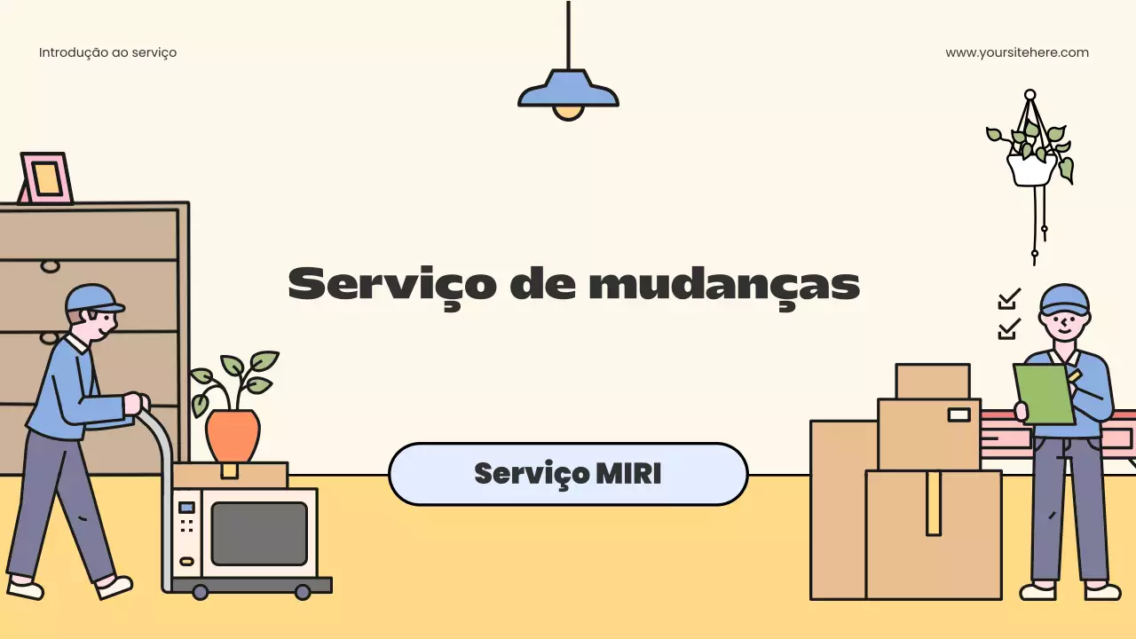 anúncio de mudança moderno bege