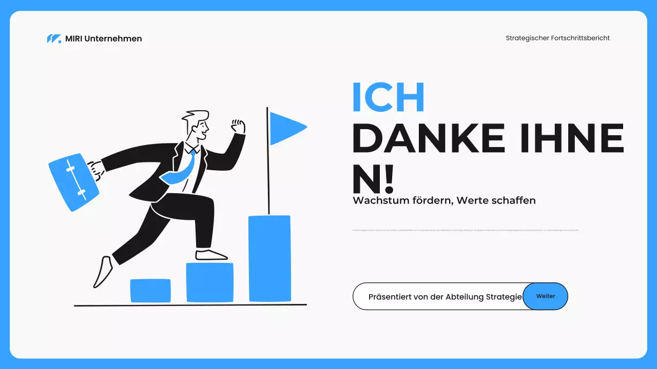 blue modern business report