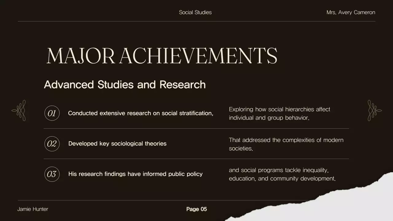 Brown Traditional Biography Presentation