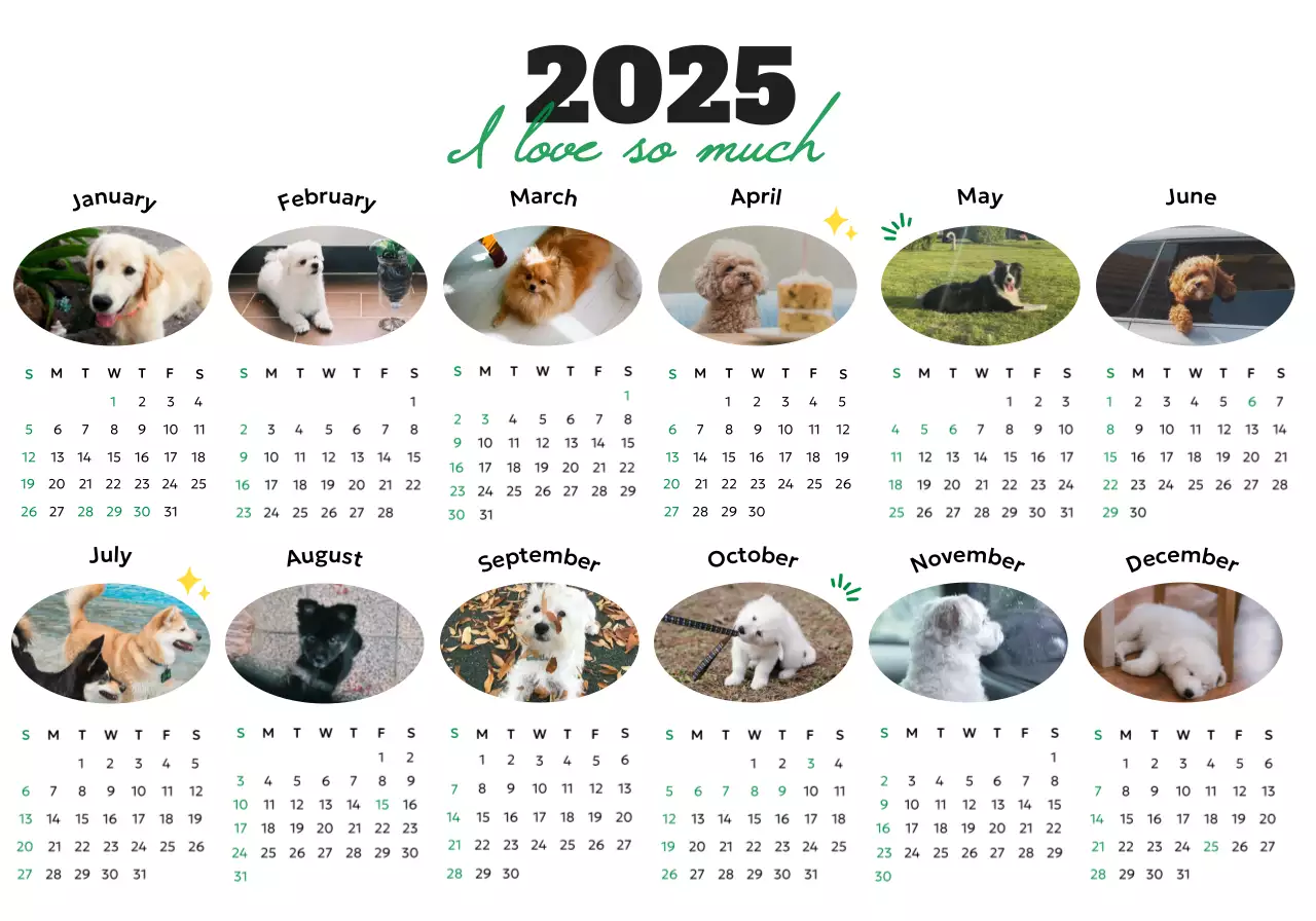 Abstracts cute calendar