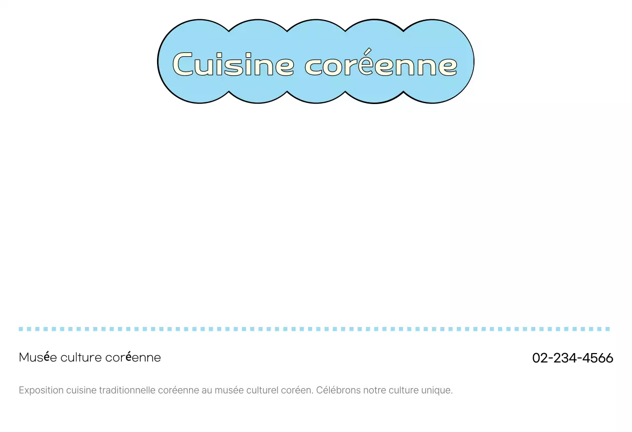 Carte postale de la cuisine traditionnelle coréenne à la menthe