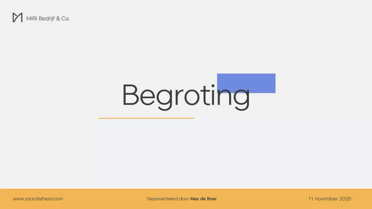 Modern ondernemingsplan in blauw en geel