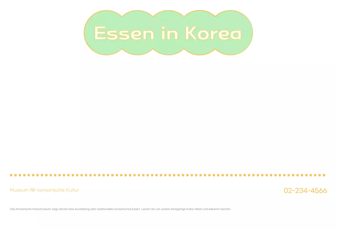 Postkarte Traditionelles koreanisches Essen in Minze