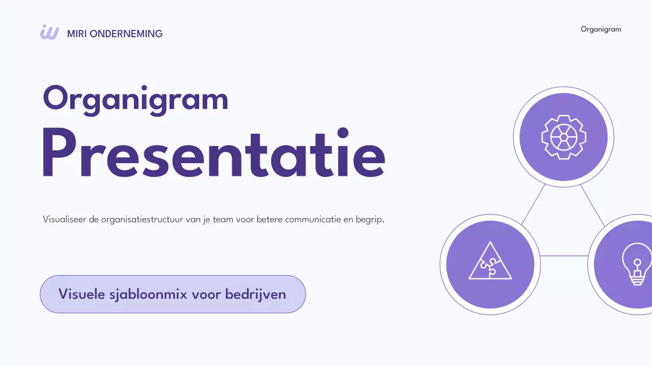 paarse moderne collectie organigrammen layout