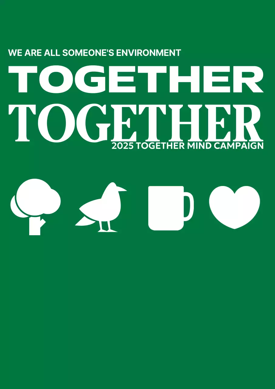 Kampanye lingkungan sederhana dengan ikon