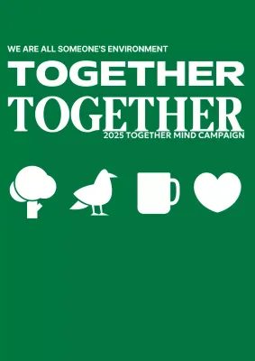 Kampanye lingkungan sederhana dengan ikon