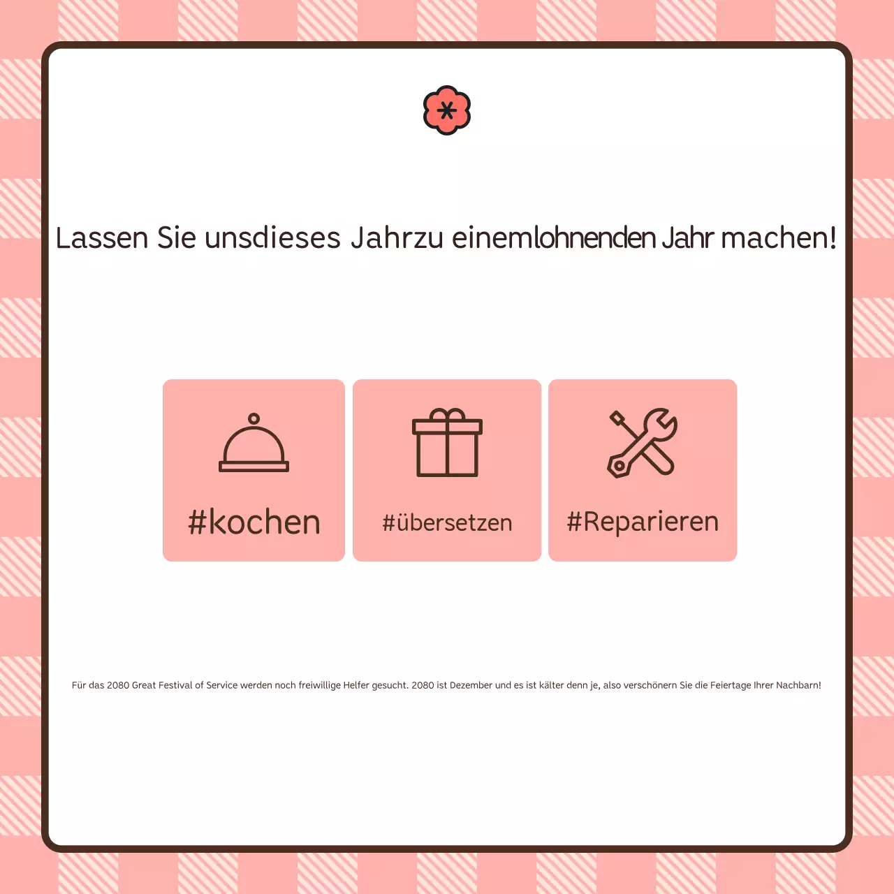 Pink Cuddly Freiwilligenanwerbung