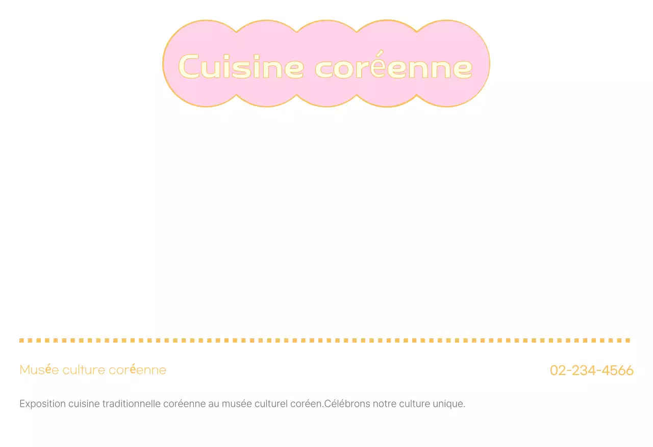 Carte postale de la cuisine traditionnelle coréenne à la menthe