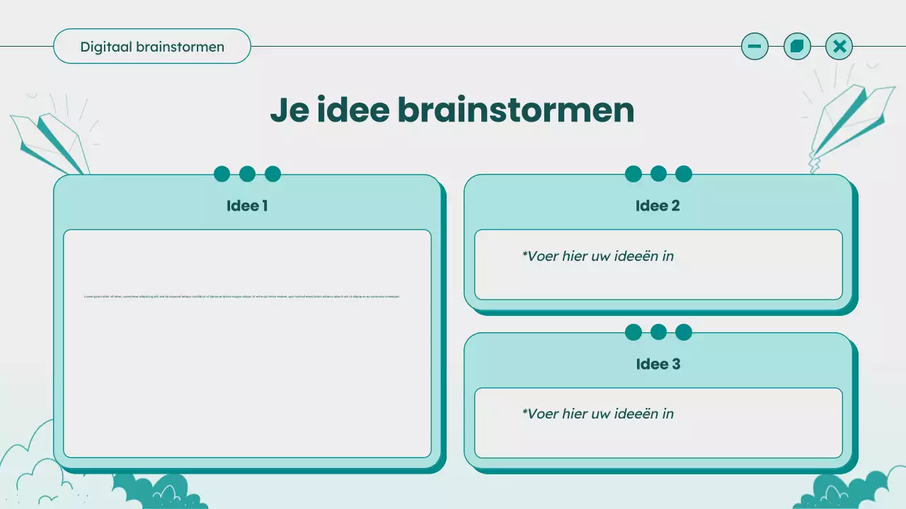 Teal Moderne Ideeëngids voor Brainstormen