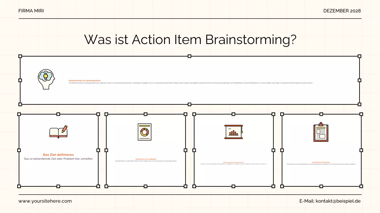 orange modern brainstorming guide