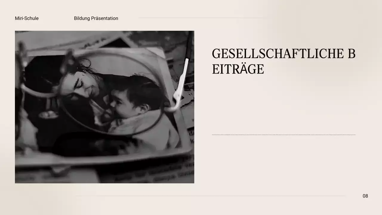 Schwarz und Beige Vintage Minimal Exploring the Life of Marie Curie Class Material