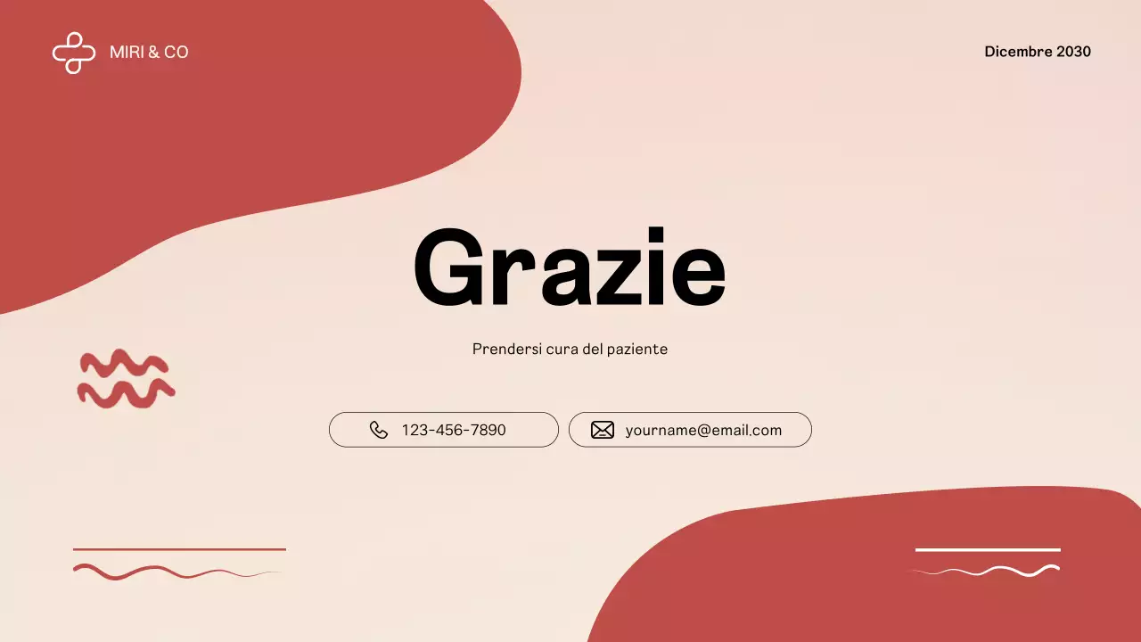 Piano aziendale Red Modern