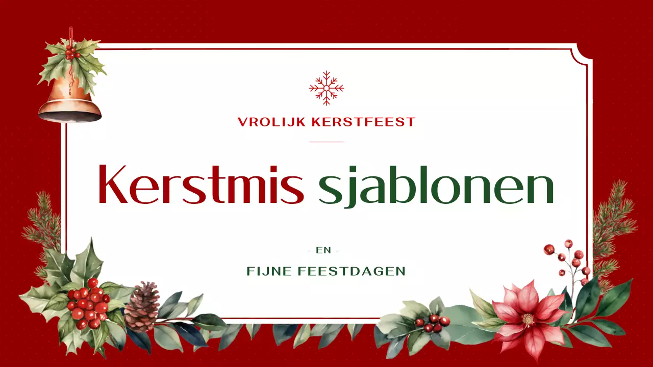 Luxe planner met kerstachtergrond in rood