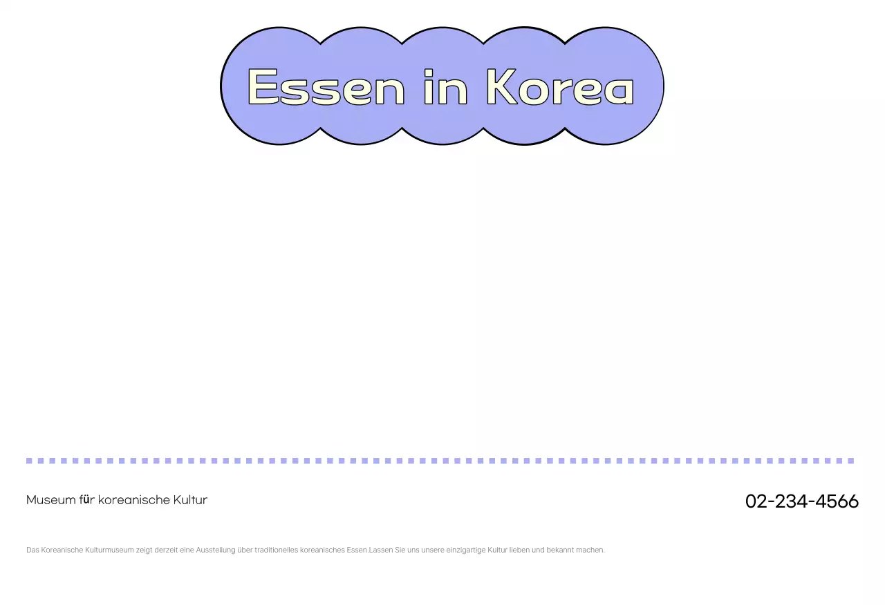 Postkarte Traditionelles koreanisches Essen in Minze