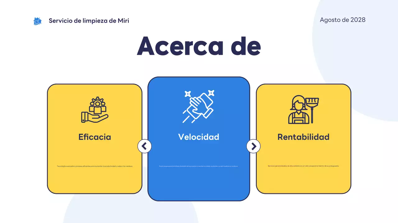 blue modern servicio de limpieza introducción
