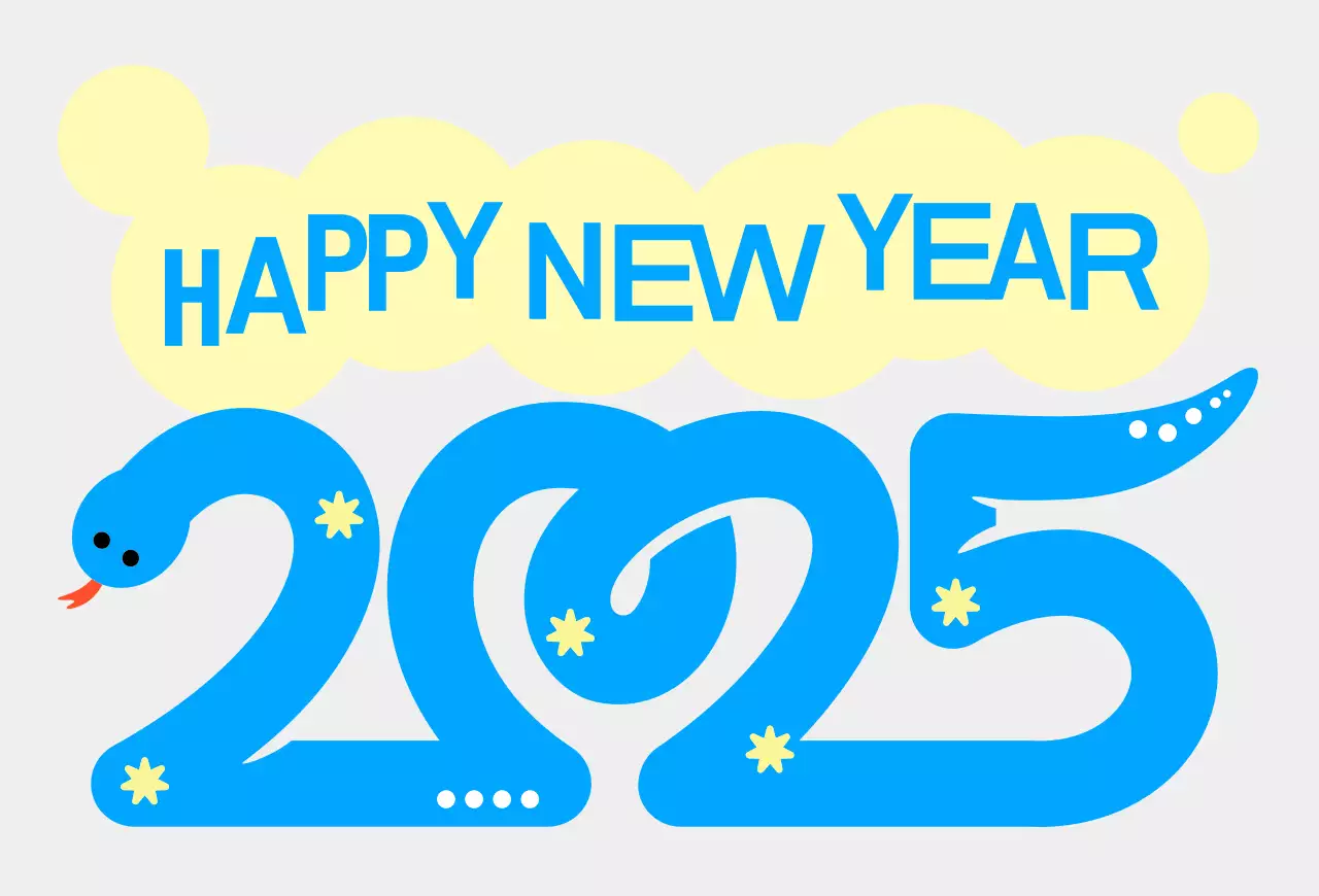 하늘색 팝 새해 축제