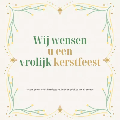 Klassieke kerstkaart beige