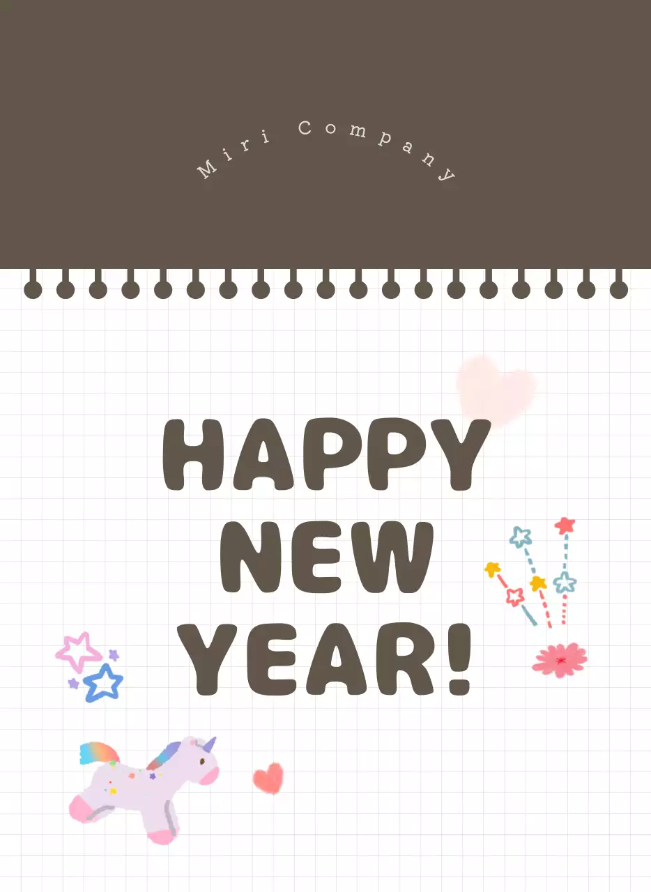 カラフルでかわいいイラストカレンダー