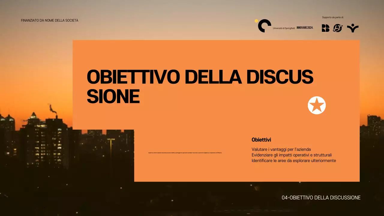 Annuncio della conferenza Orange Modern