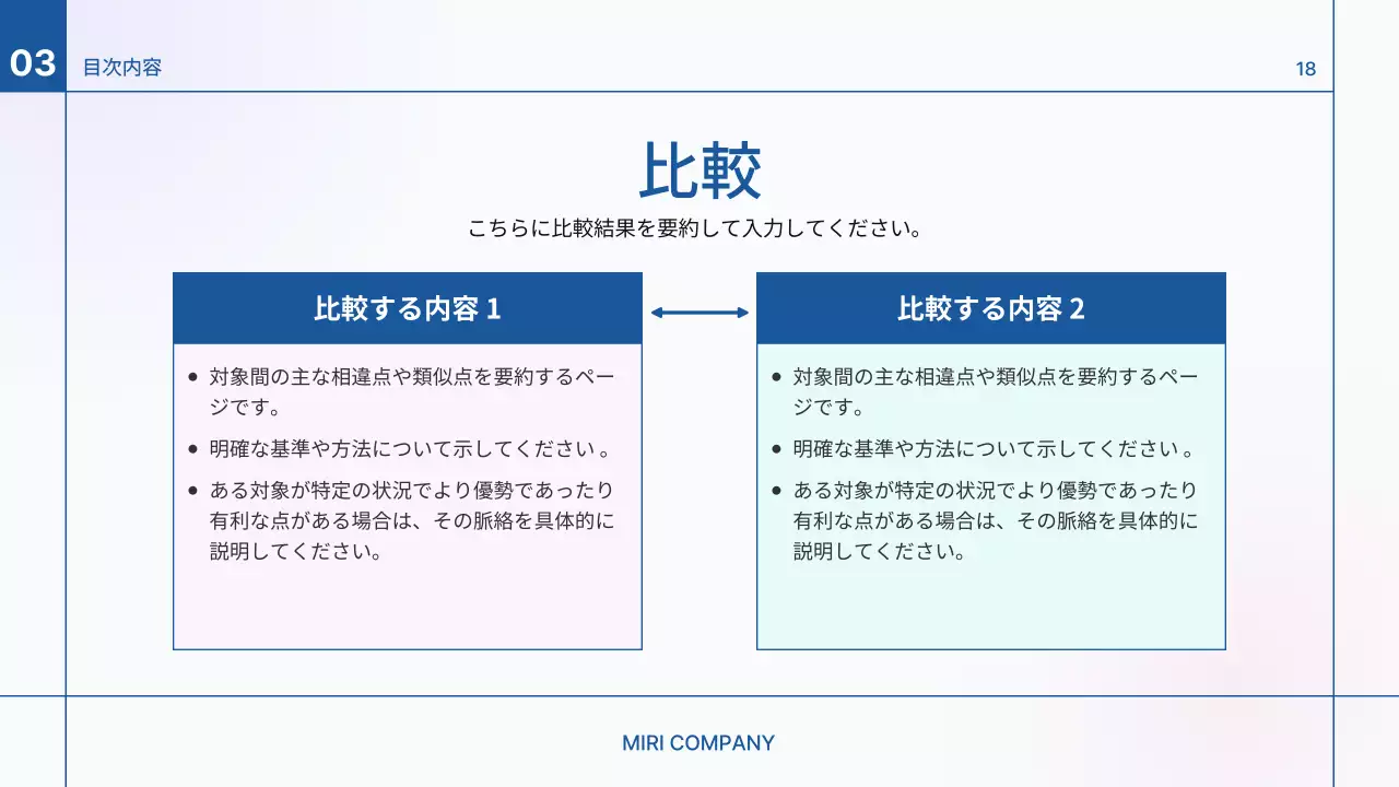 青 シンプル プラン プレゼンテーション