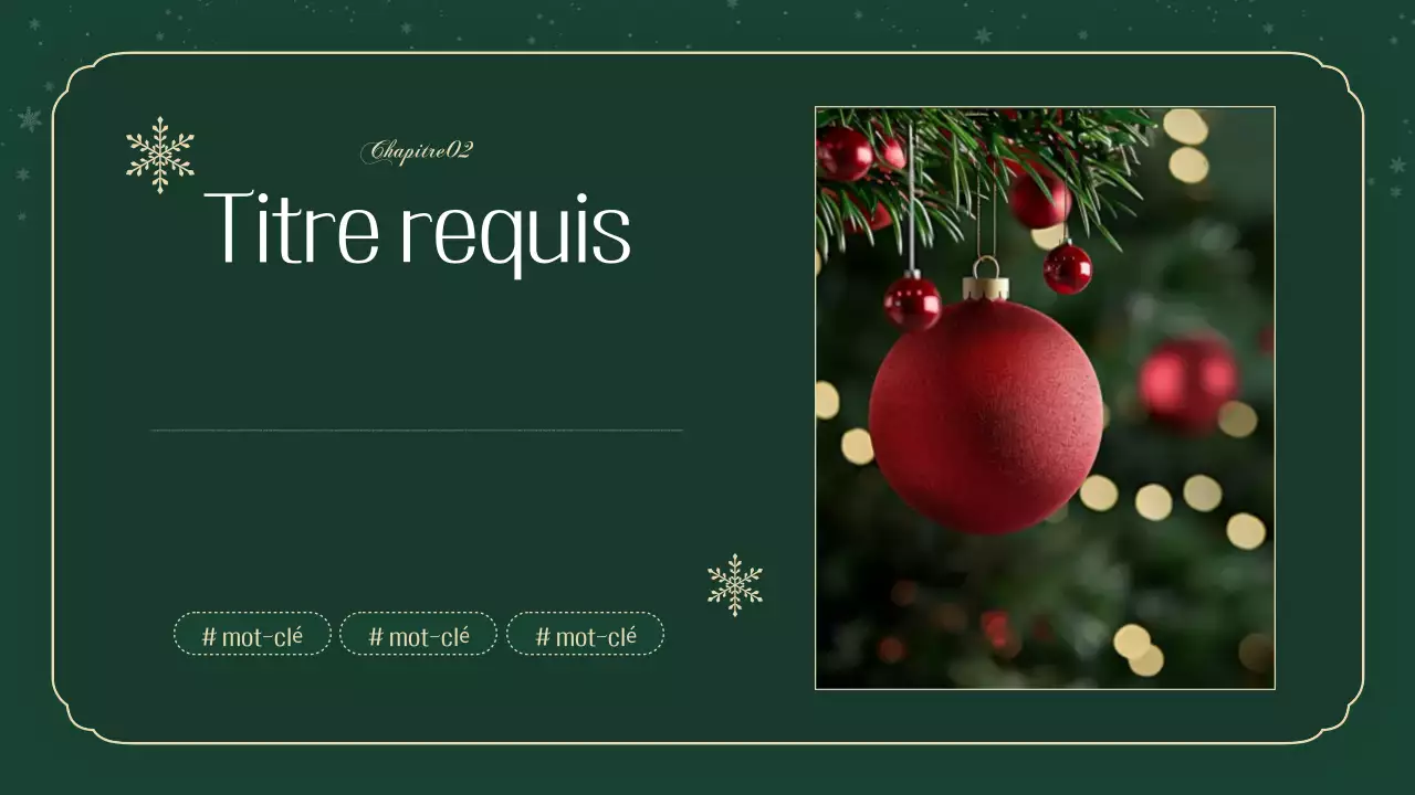 Un luxueux agenda de Noël en vert