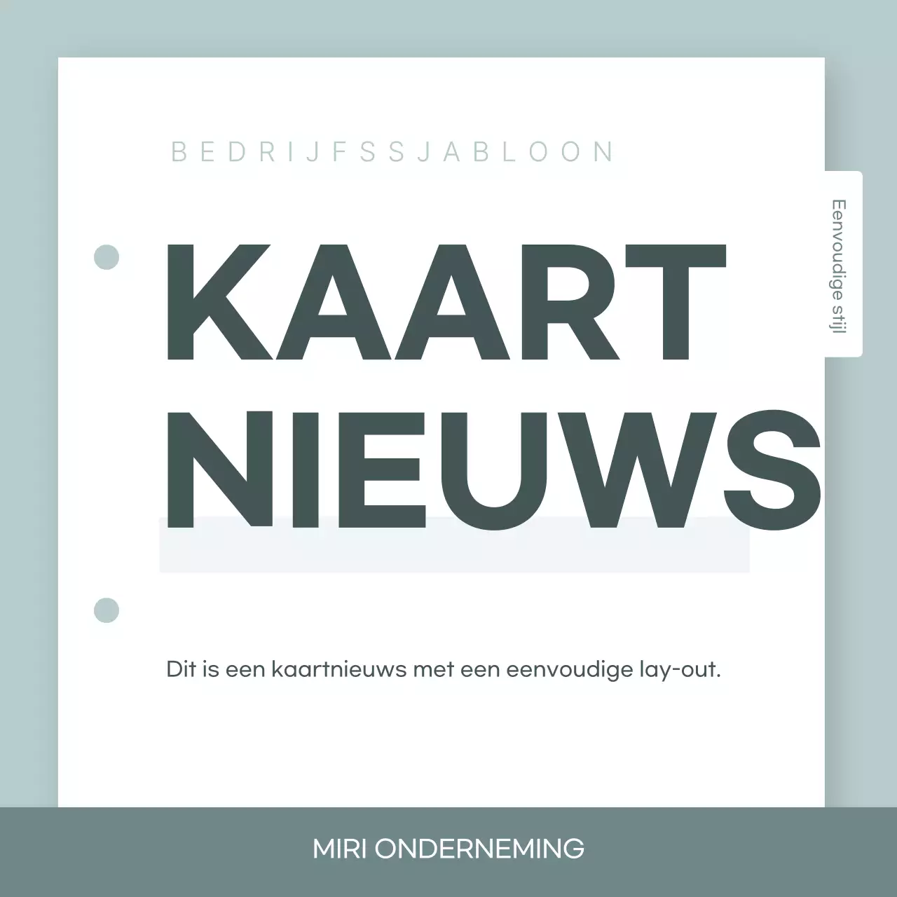 Mint Eenvoudige sjabloonadvertenties