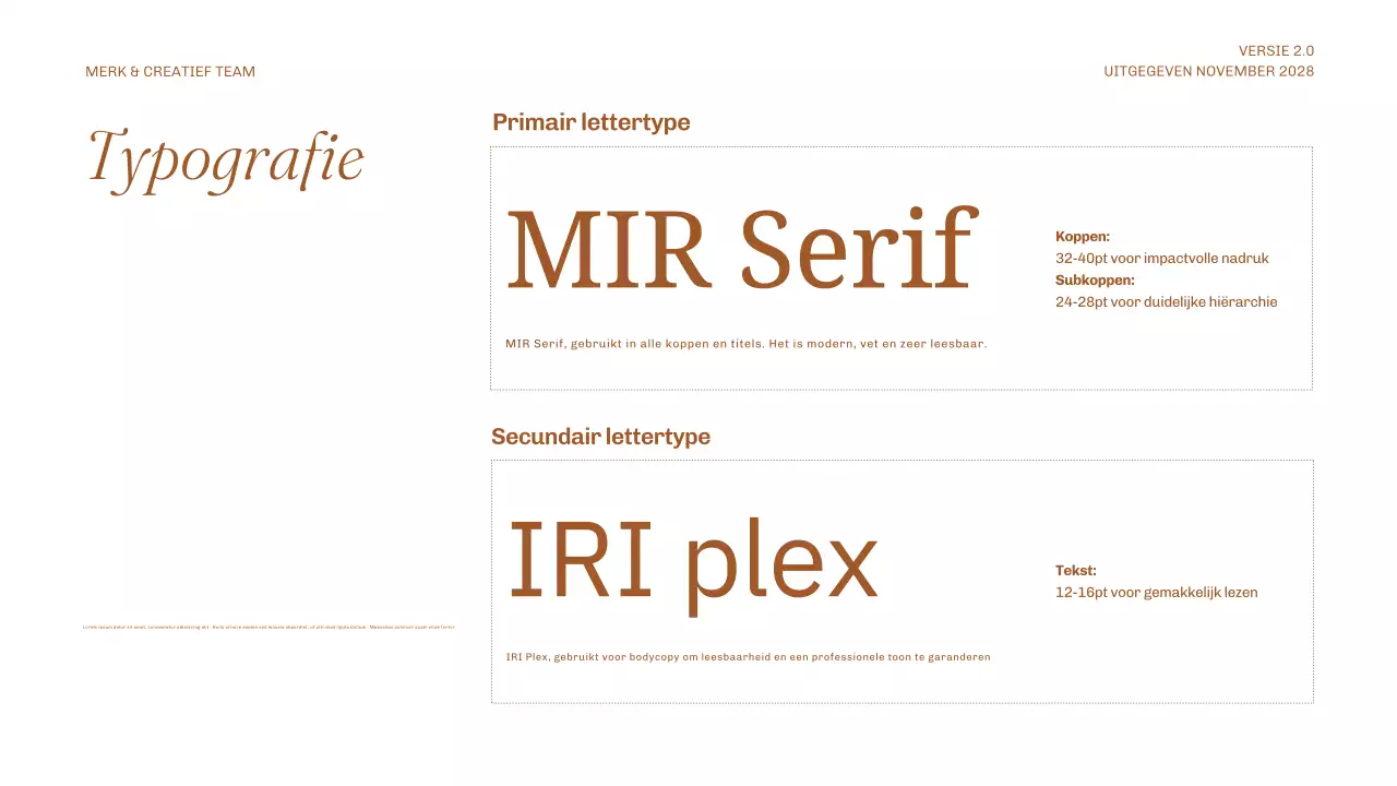 beige minimalistische merkrichtlijn