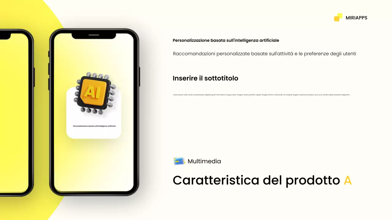 promozione mobile gialla e moderna