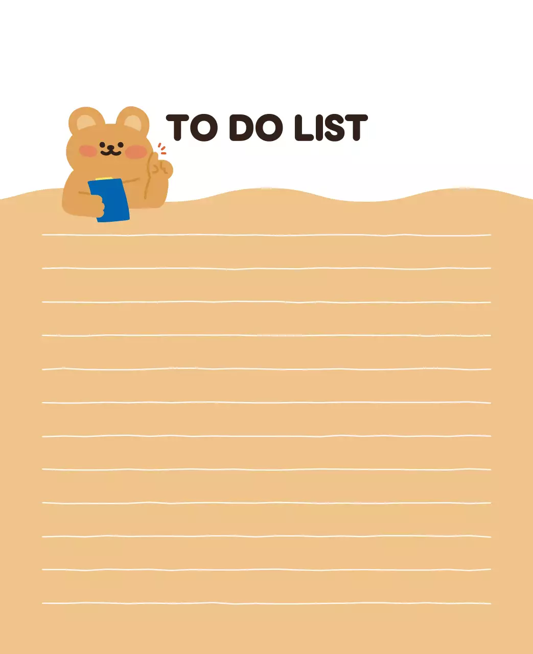 茶色とベージュのかわいい2025年カレンダー