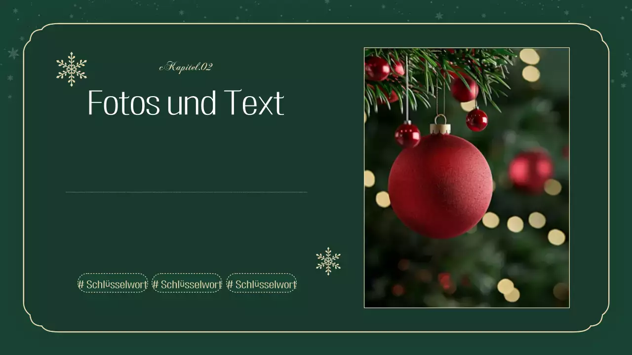 Ein luxuriöser Weihnachtsplaner in Grün