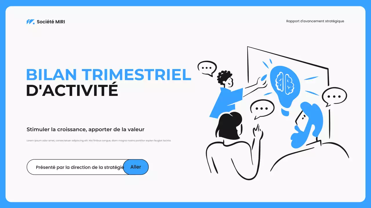 blue modern business report