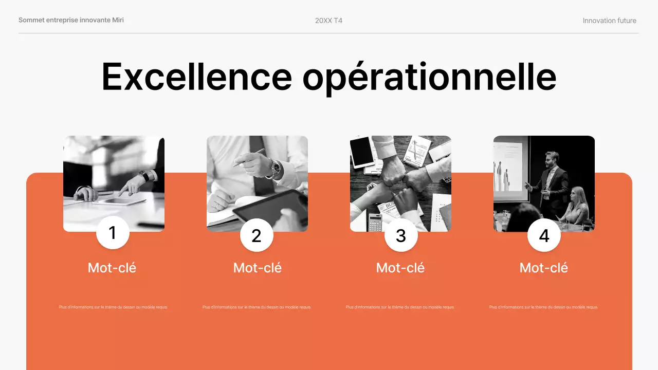 Présentation d'entreprise moderne de couleur orange