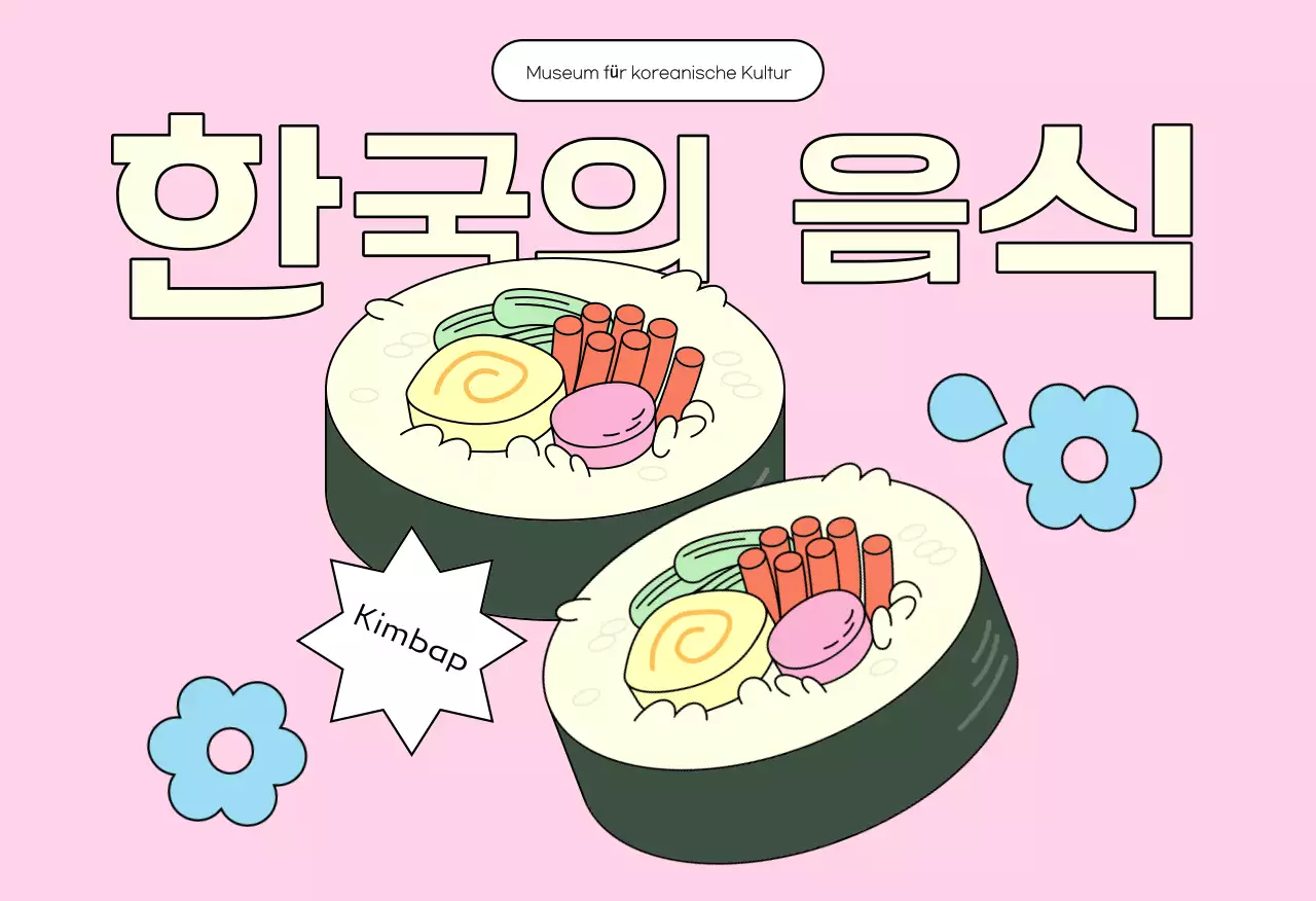 Postkarte Traditionelles koreanisches Essen in Minze