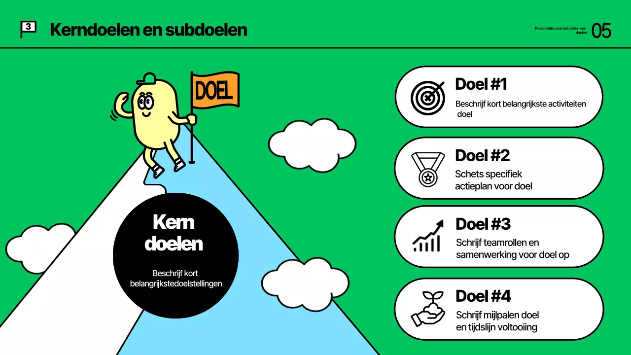 Abstracte Kitch Doelbepaling Trainingsmateriaal