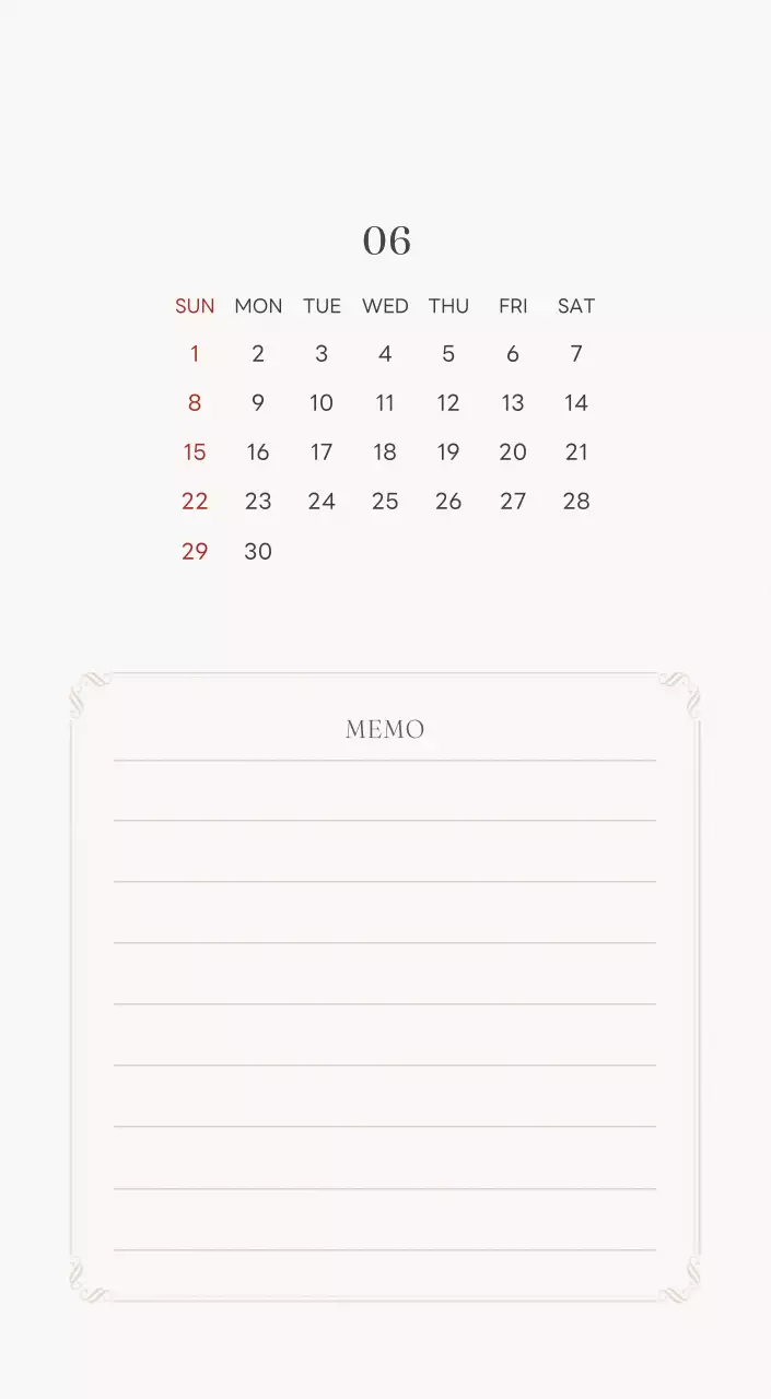 アイボリーとグリーンのシンプルな2025年花柄卓上カレンダー