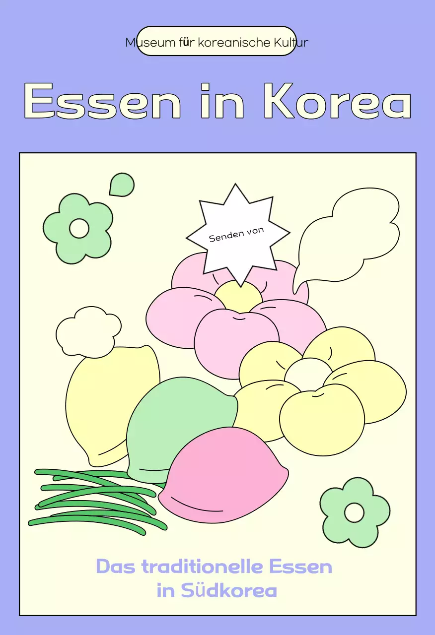 Postkarte Orange traditionelles Essen