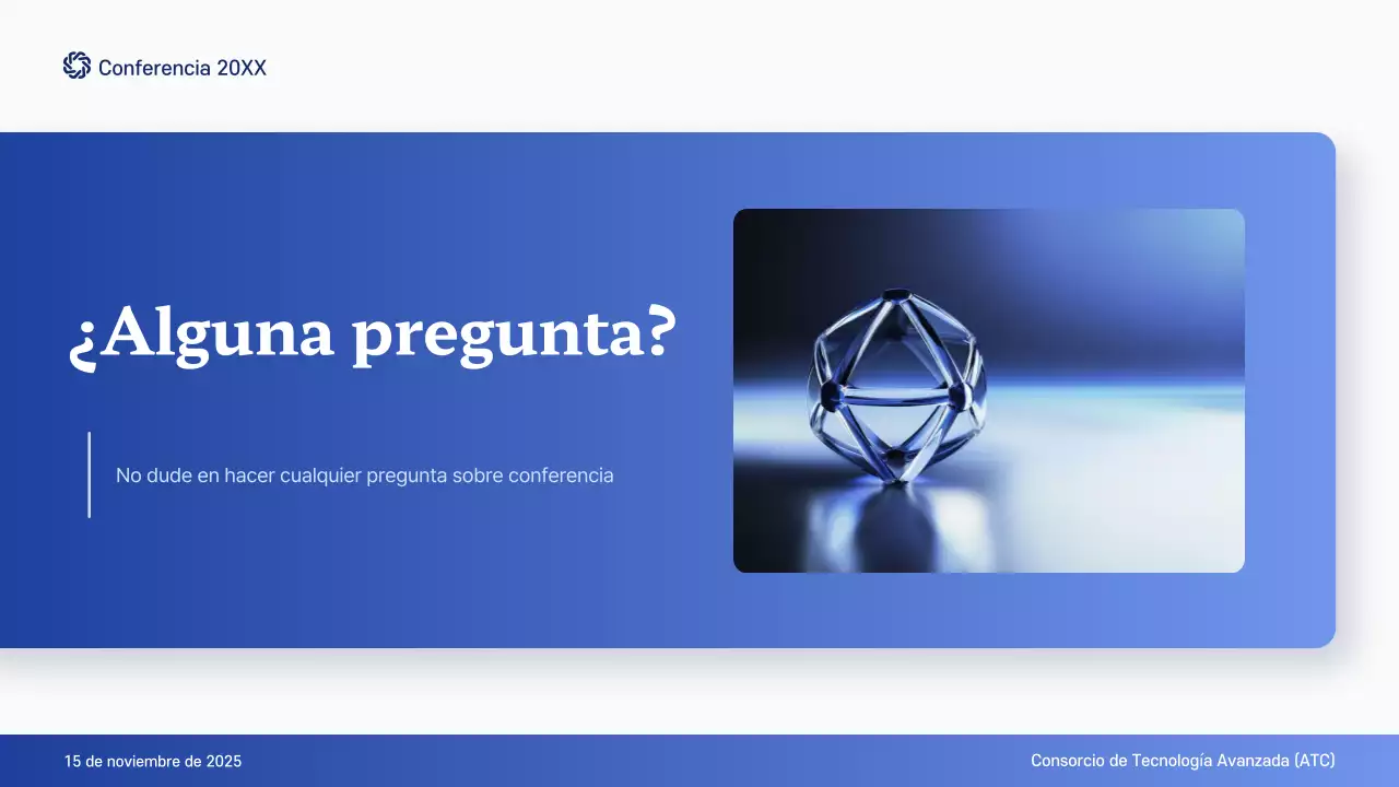 anuncio de la conferencia blue modern future