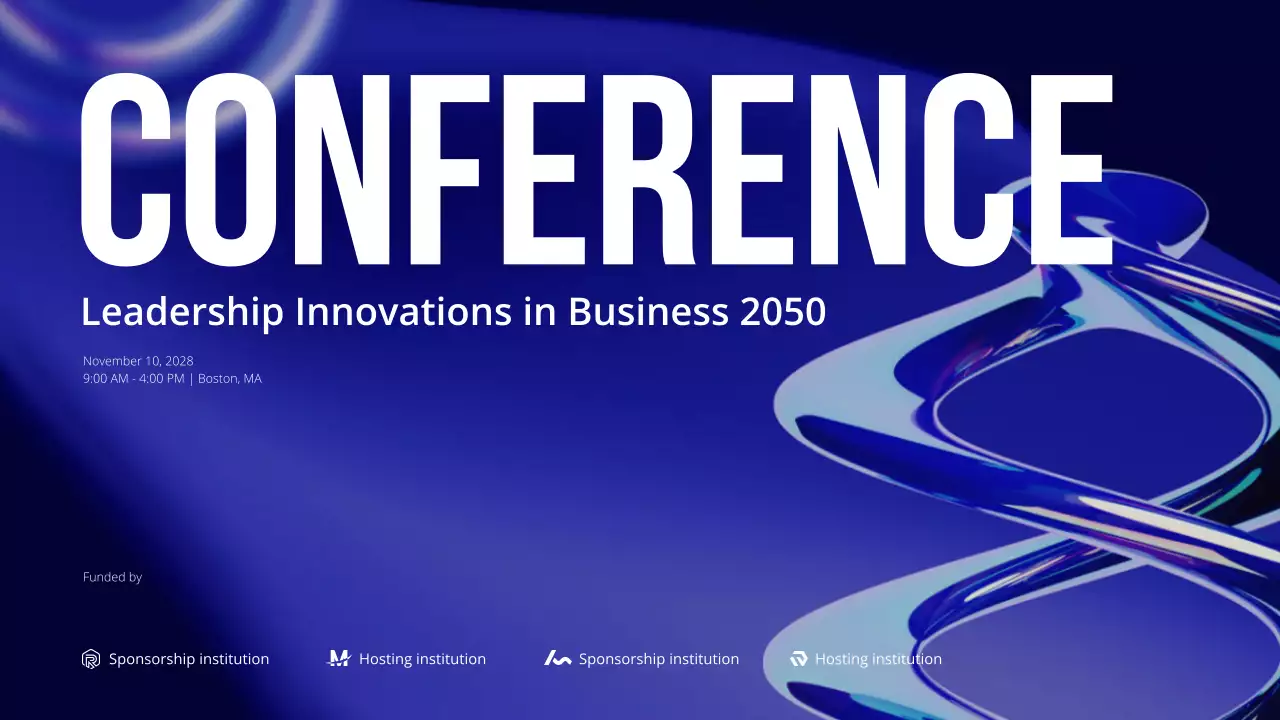 블루 모던 비즈니스 컨퍼런스 프레젠테이션