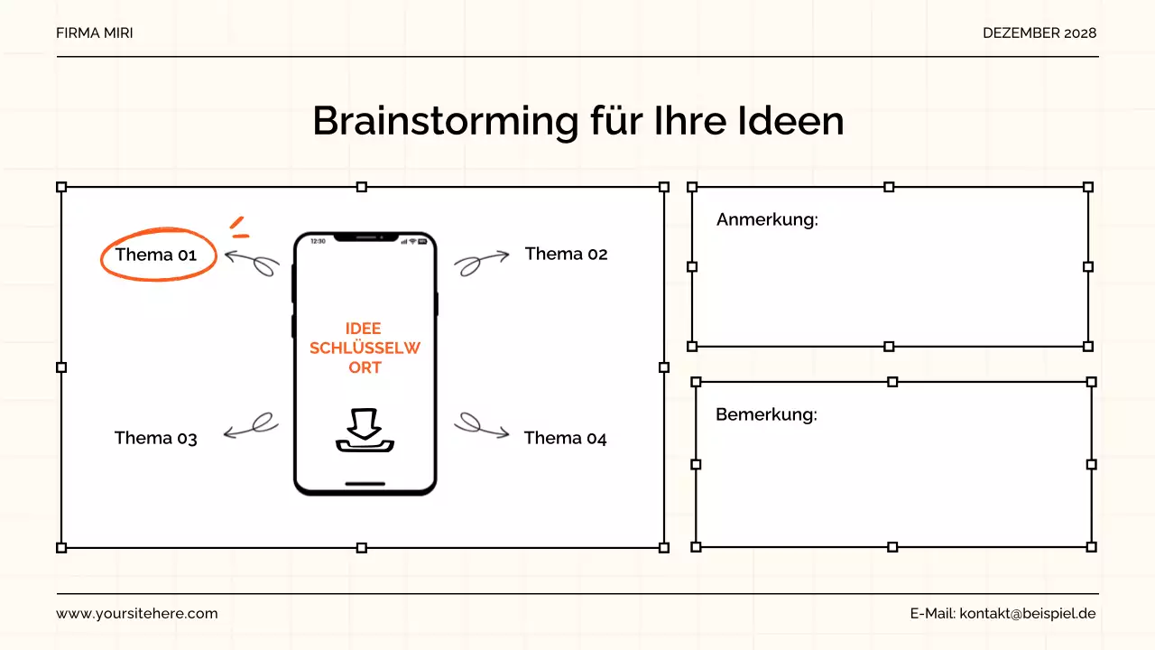 orange modern brainstorming guide