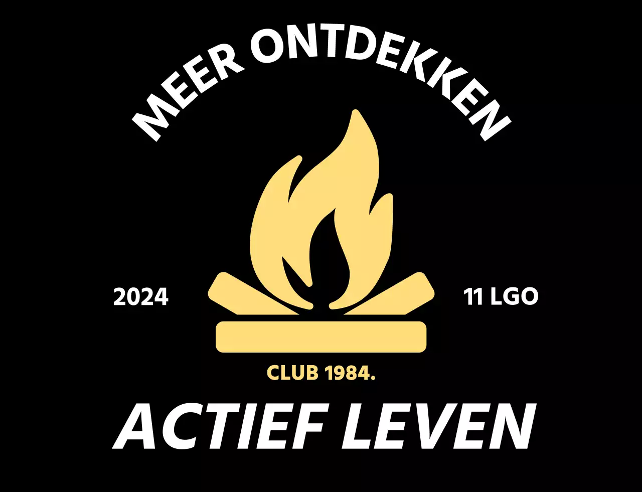 Eenvoudige campingpromotie met een kampvuurpictogram