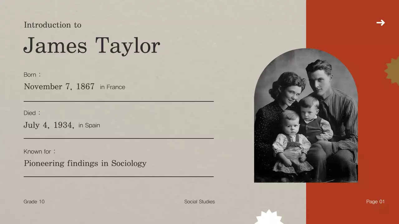 Beige Vintage Biography Presentation