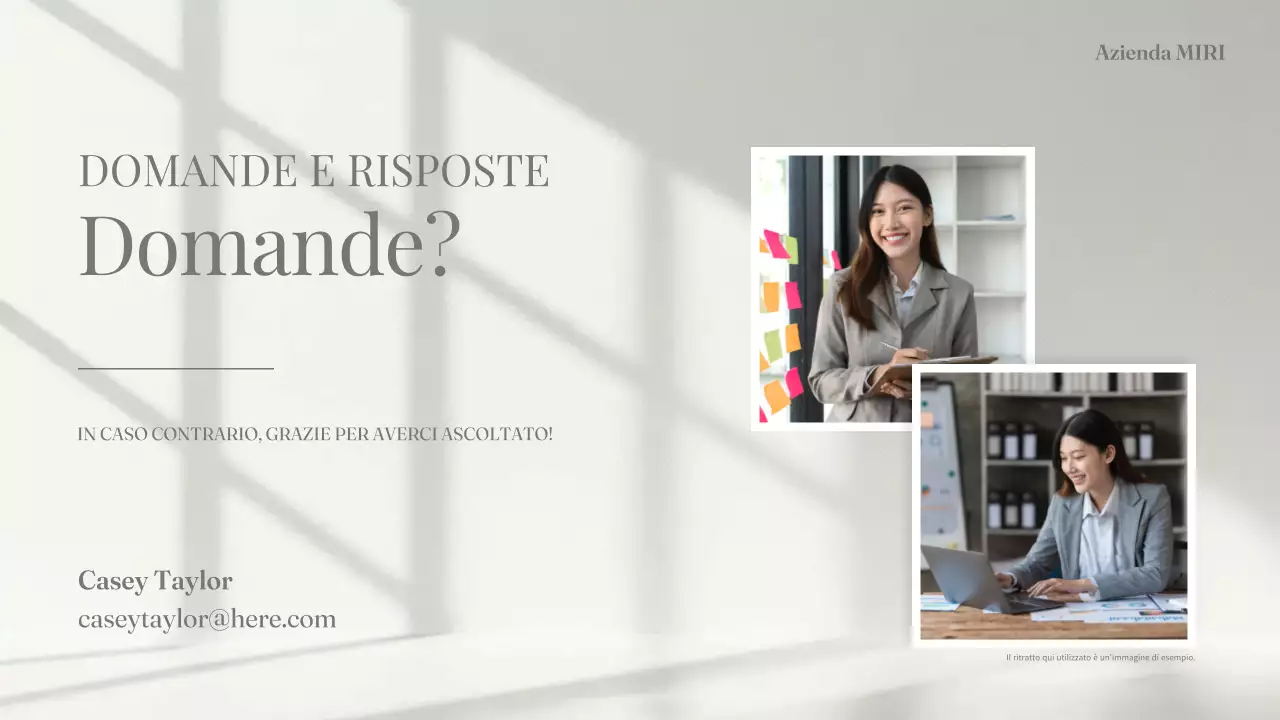 Presentazione pulita ed estetica del profilo About Me per professionisti