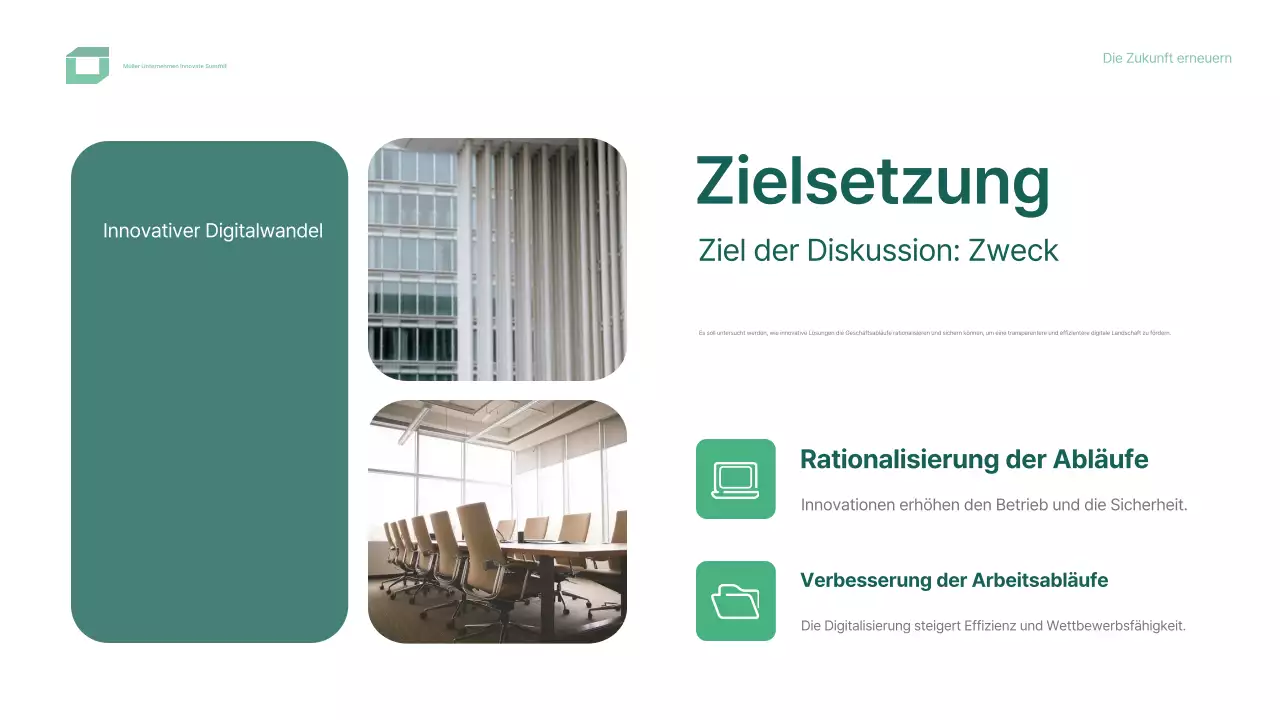 grünes modernes Konferenzdesign