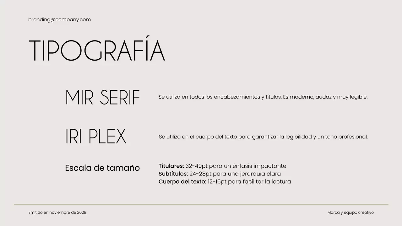 guía de la marca beige modern