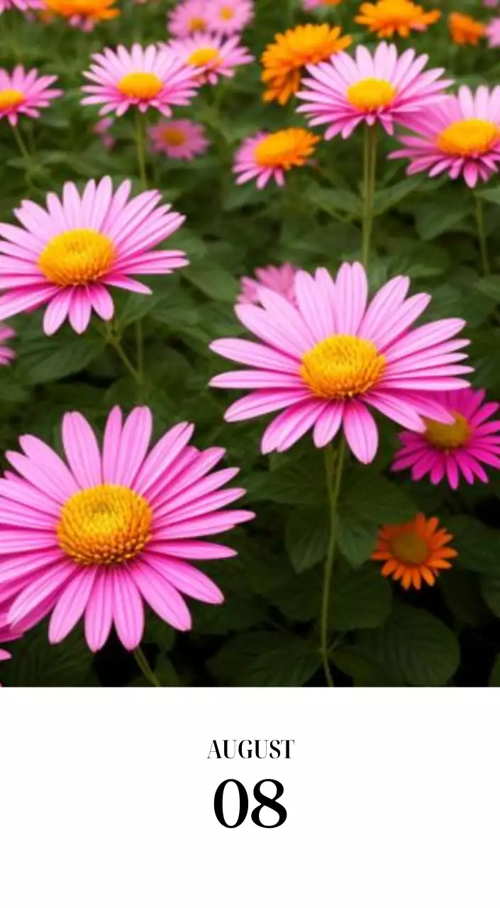 黒と白のシンプルな花写真2025年版カレンダー