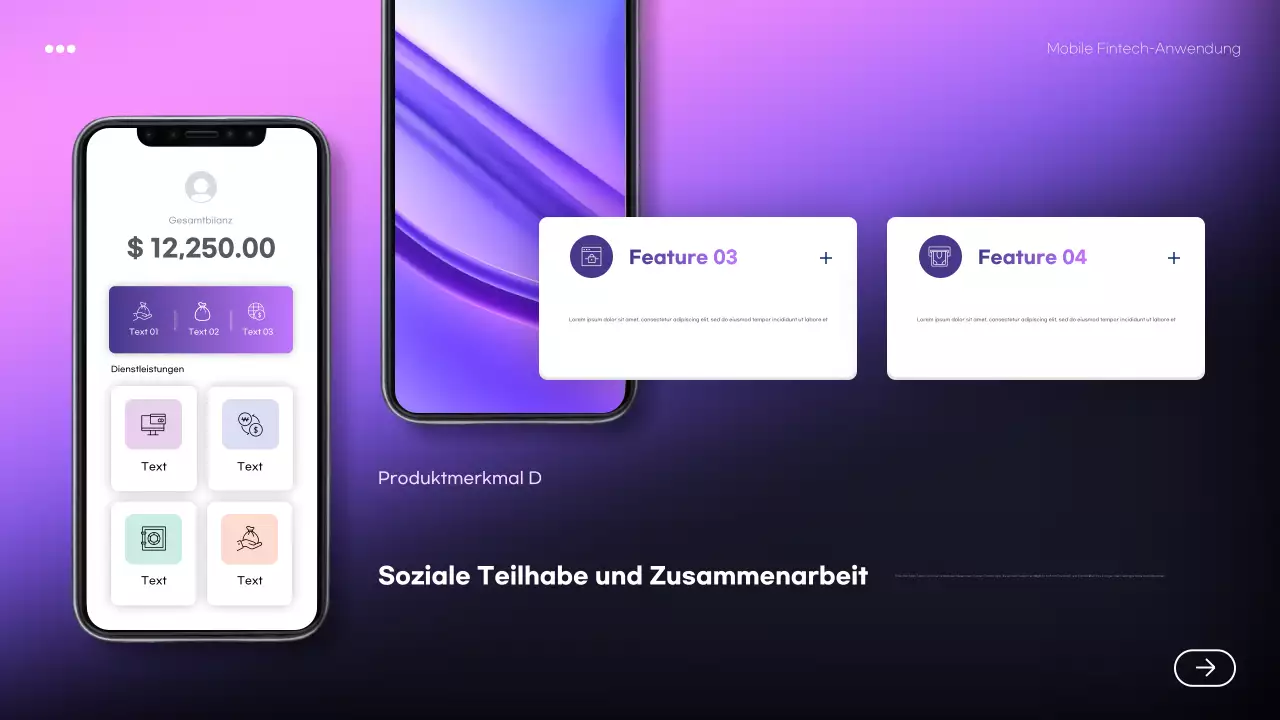 lila moderne Fintech-Förderung