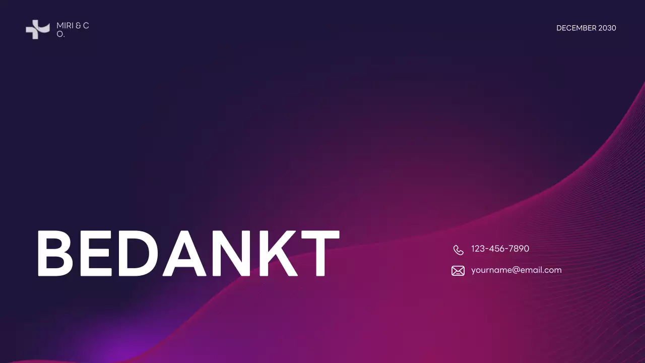 Paars Modern Ondernemingsplan