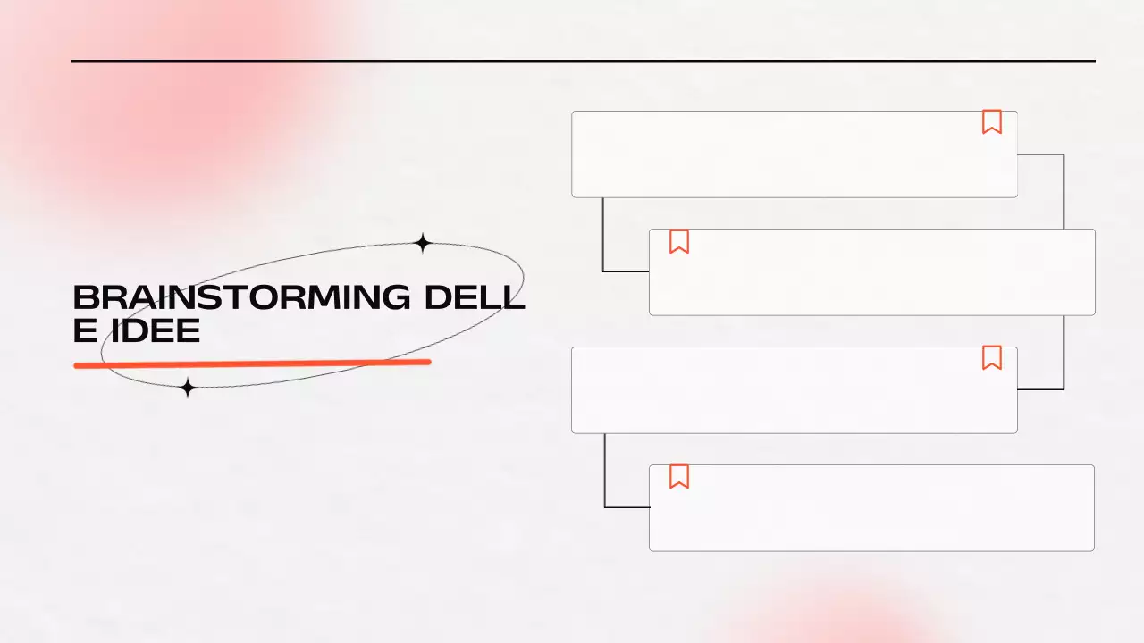 Presentazione del brainstorming arancione e grigio