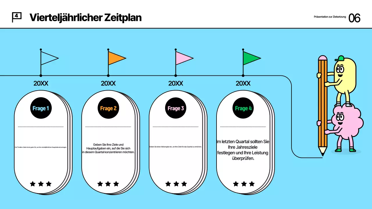 Abstraktes Kitch Zielsetzungs-Trainingsmaterial