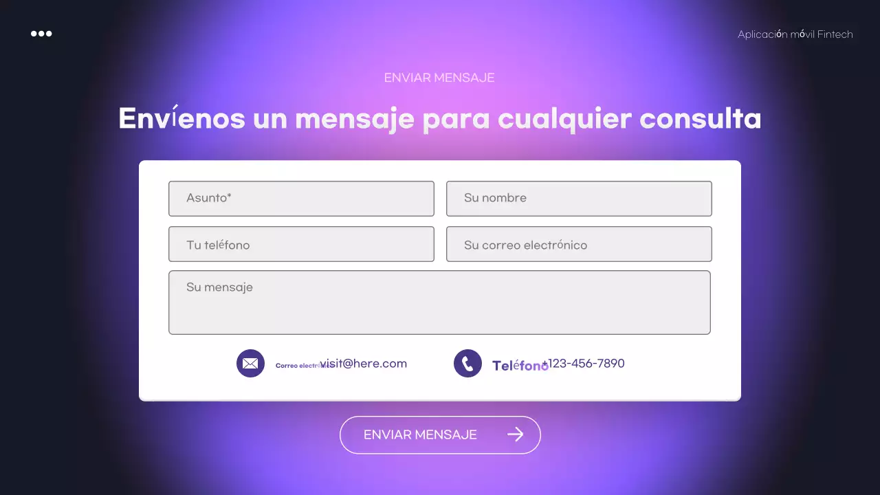 púrpura moderna promoción fintech